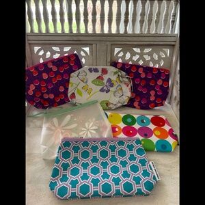 NEW Lot 6 Makeup Travel Bags Clinique Mary Kay Cherries Jonathan Adler Kapitza